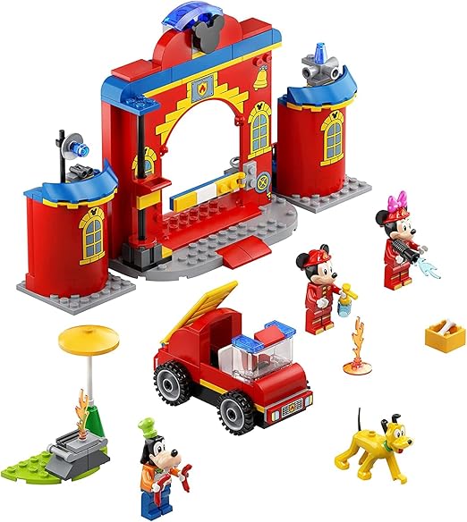 LEGO Disney Mickey and Friends - Mickey & Friends Fire Truck & Station 10776 Construction Kit; Cute Fire Station Play Set New