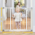 InnoTruth Wide Baby/Pets Gate , Auto Close Pet Gate 29Ã¢â‚¬Â_x009d_ to 39.6Ã¢â‚¬Â_x009d_ Width with 30Ã¢â‚¬Â_x009d_ Height, Tall Safety Coverage for Stairs, Hallways, Bedrooms, Wall Pressure Mount, White