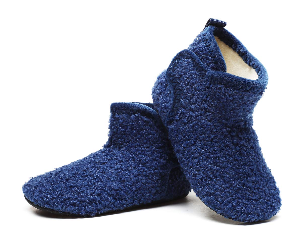 Toddler Kids Winter Warm Fuzzy House Slippers Bootie Lightweight Boys Girls Indoor Home Shoes