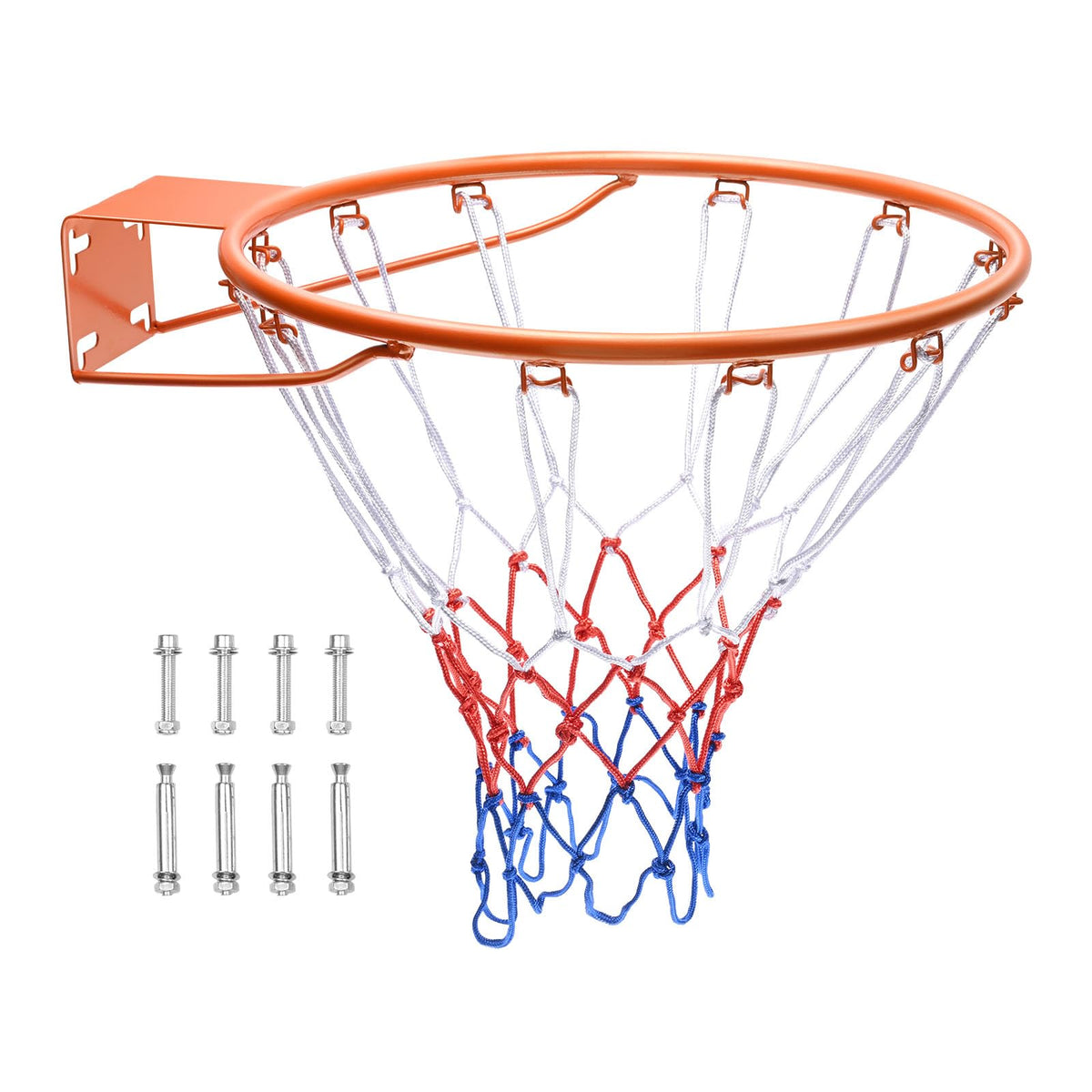 VEVOR Heavy Duty Q235 Basketball Flex Rim Goal Replacement with Net, Standard 45 cm
