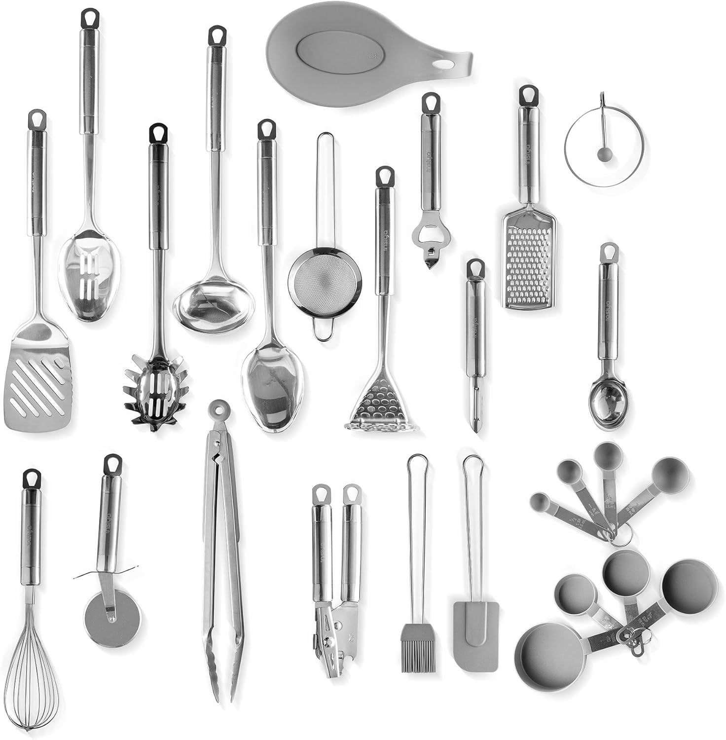 Insiya 27-Pieces Stainless Steel Kitchen Tools Set Silver, Insiya SS27, SV33