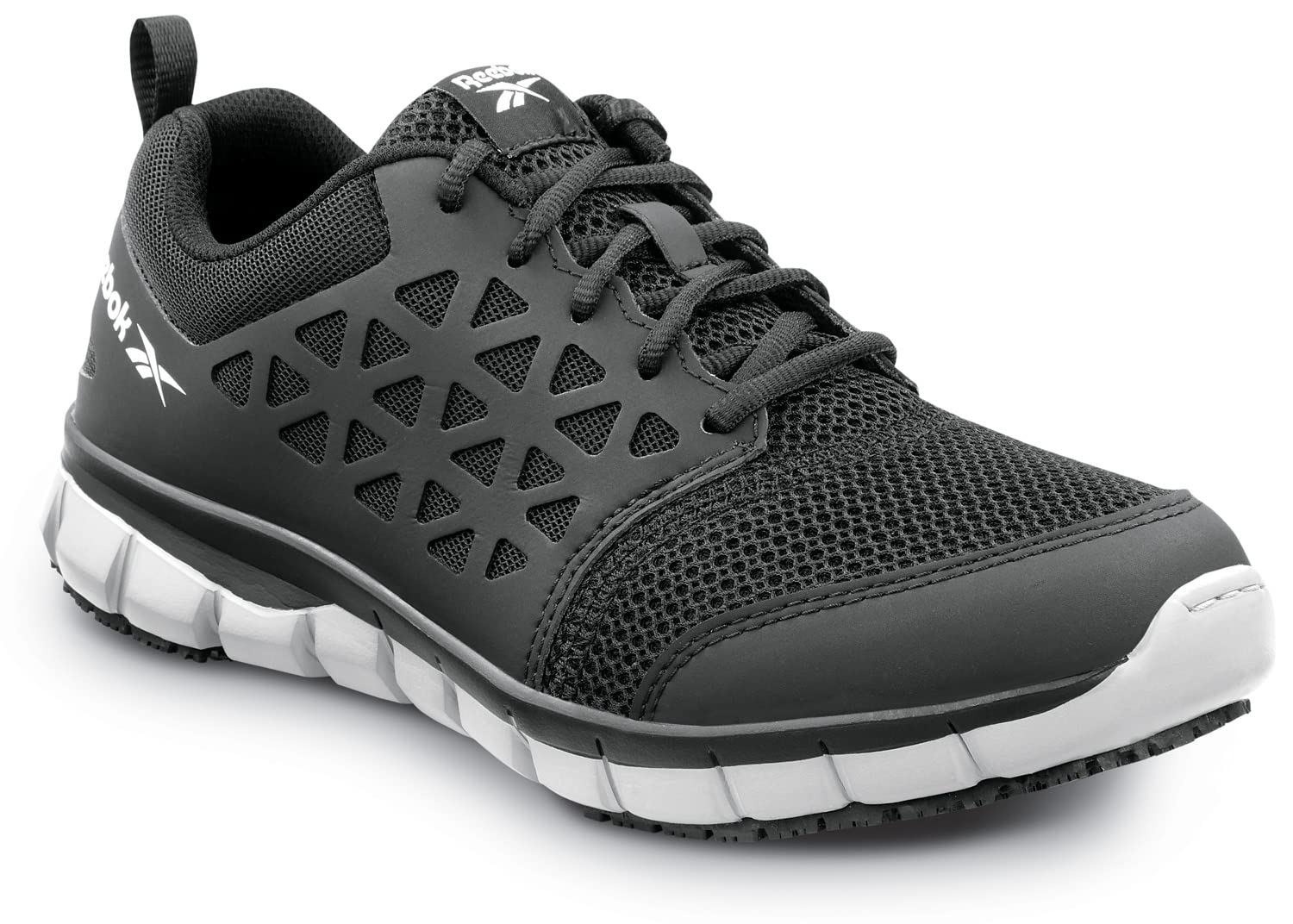 SIZE: 45.5 - Reebok Men's Slip Resistant Soft Toe Low Athletic