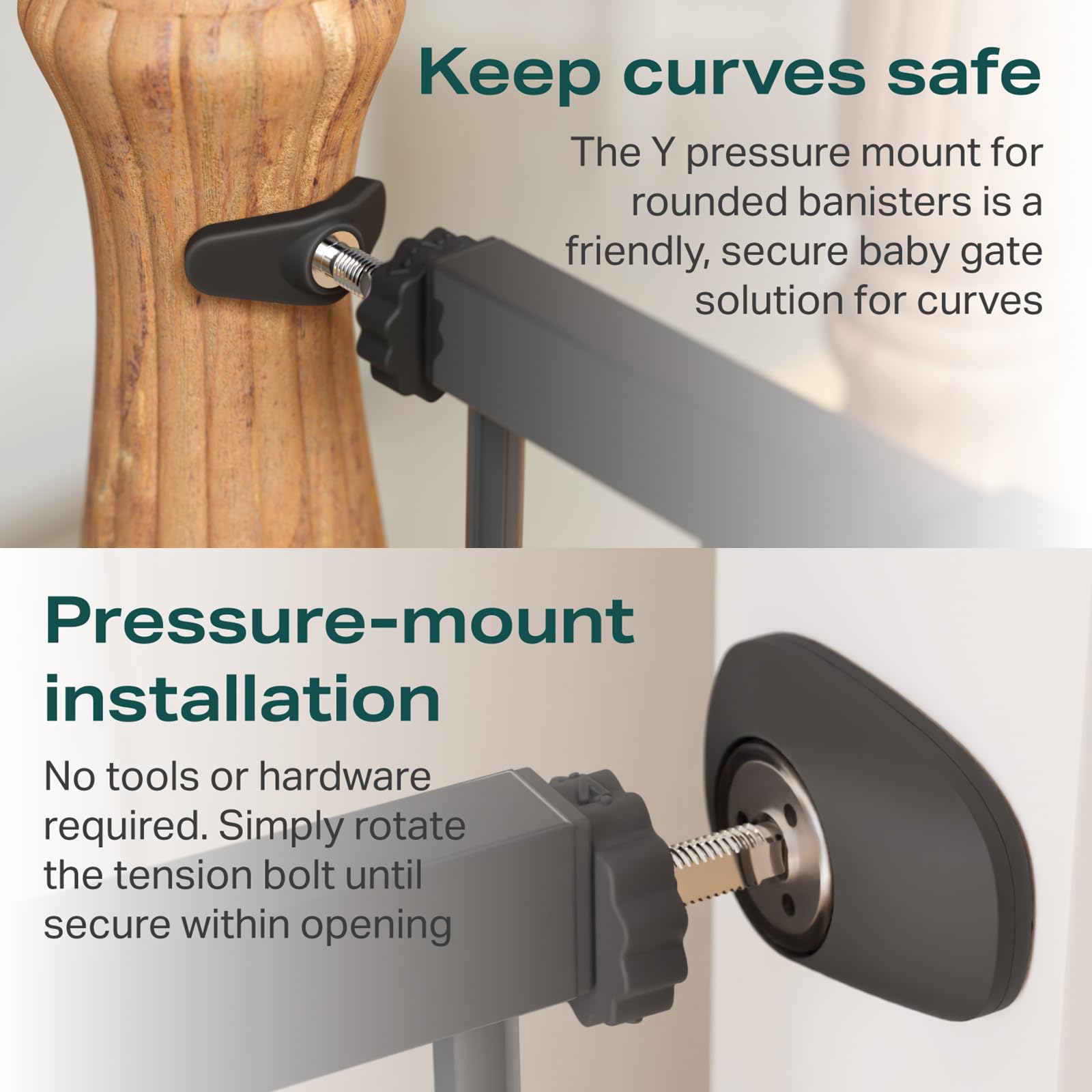 SIZE: 75-103 cm - Cumbor 36" Extra Tall Baby Gate for Dogs and Kids with Wide 2-Way Door, 29.7-40.6" Width, and Auto Close Personal Safety for Babies and Pets, Fits Doorways, Stairs, and Entryways