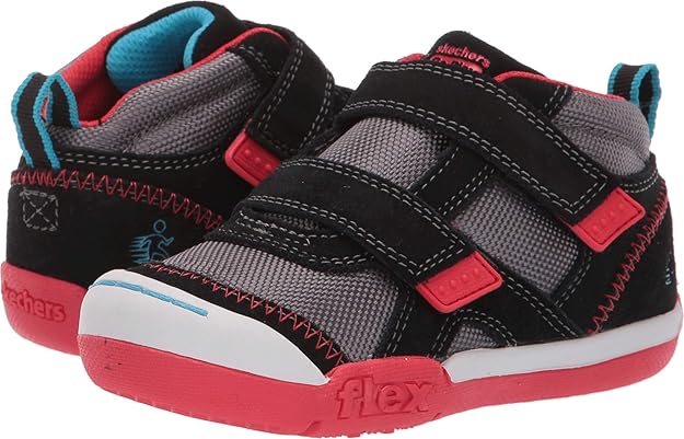 Skechers FLEX PLAY-MID DASH boys Sneaker BLACK AND RED