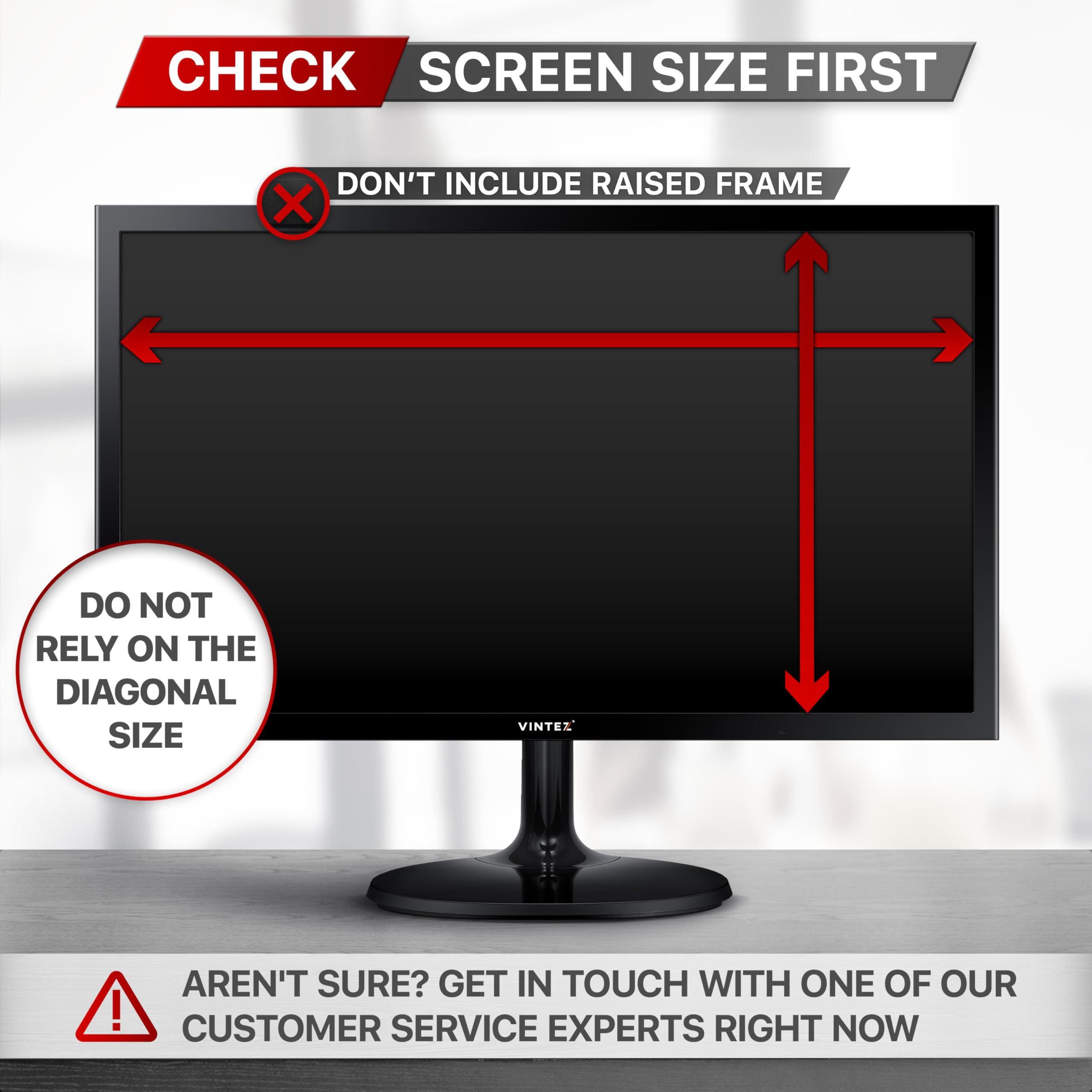 VINTEZ Universal 26" - 27" Computer Privacy Screen Filter for Widescreen Computer Monitors - (635 x 415 mm)