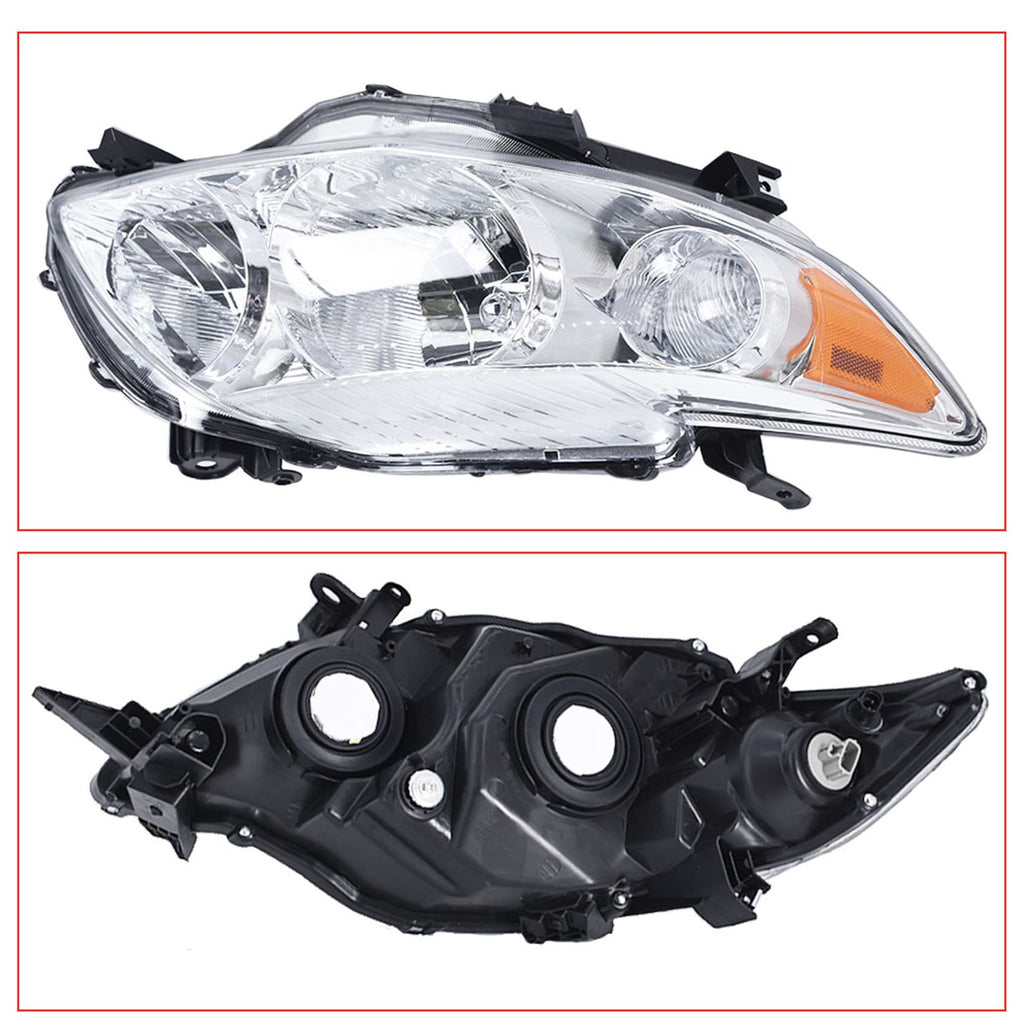 Headlights Assembly Replacement for Toyota Corolla 2009 2010 Projector Headlamps
