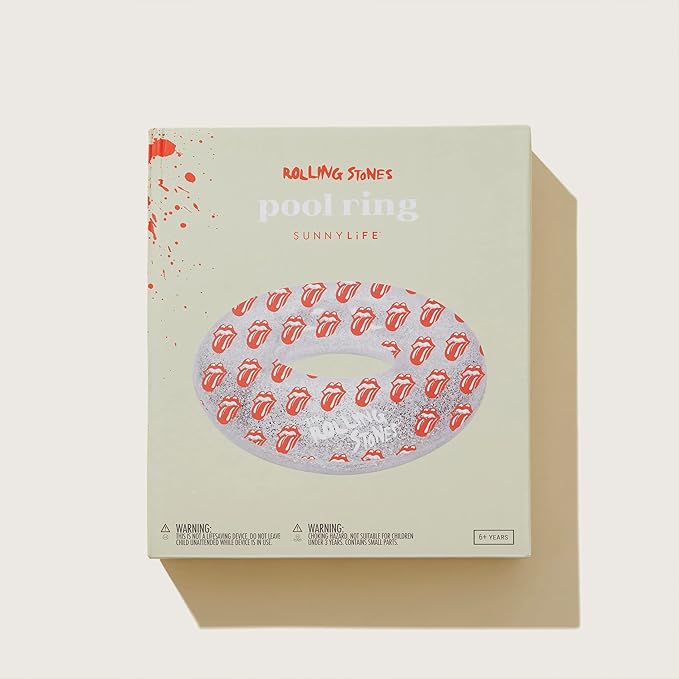 Sunnylife Pool Ring - Rolling Stones Lips Glitter