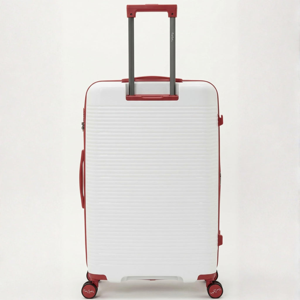 Pierre Cardin 3-Piece Hardshell Luggage Set – Lightweight, Expandable with 4 Silent Spinner Wheels & TSA Lock (White)