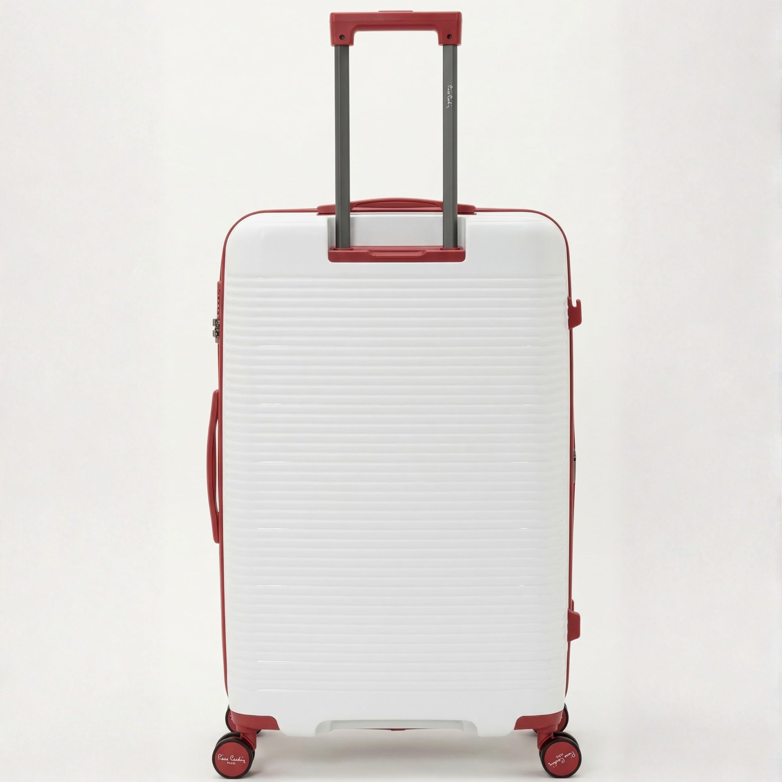 Pierre Cardin 3-Piece Hardshell Luggage Set – Lightweight, Expandable with 4 Silent Spinner Wheels & TSA Lock (White)