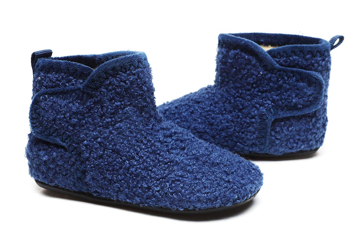 Toddler Kids Winter Warm Fuzzy House Slippers Bootie Lightweight Boys Girls Indoor Home Shoes