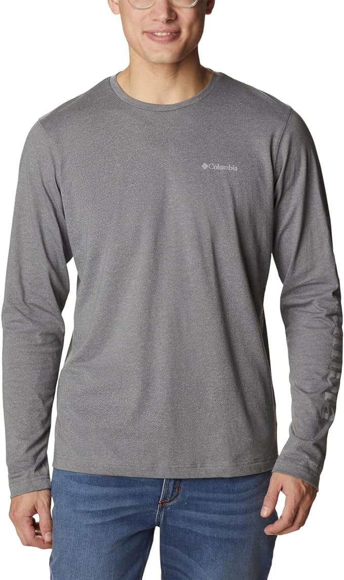 Columbia Men's Thistletown Hills Long Sleeve City Grey Heather T-Shirt