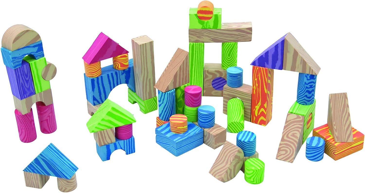 Little Hero Colorful EVA Woodlike Blocks - 60pcs Construction, Building Sets & Blocks