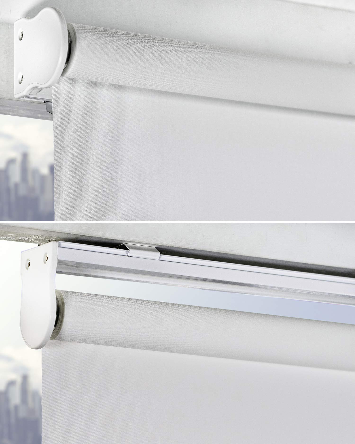 CHICOLOGY Roller Window Shades, Urban White (Light Filtering), 142 cm (W) x 182 cm (H)
