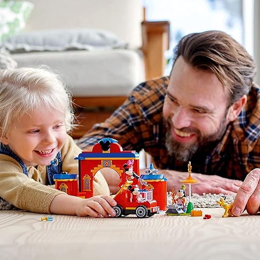 LEGO Disney Mickey and Friends - Mickey & Friends Fire Truck & Station 10776 Construction Kit; Cute Fire Station Play Set New