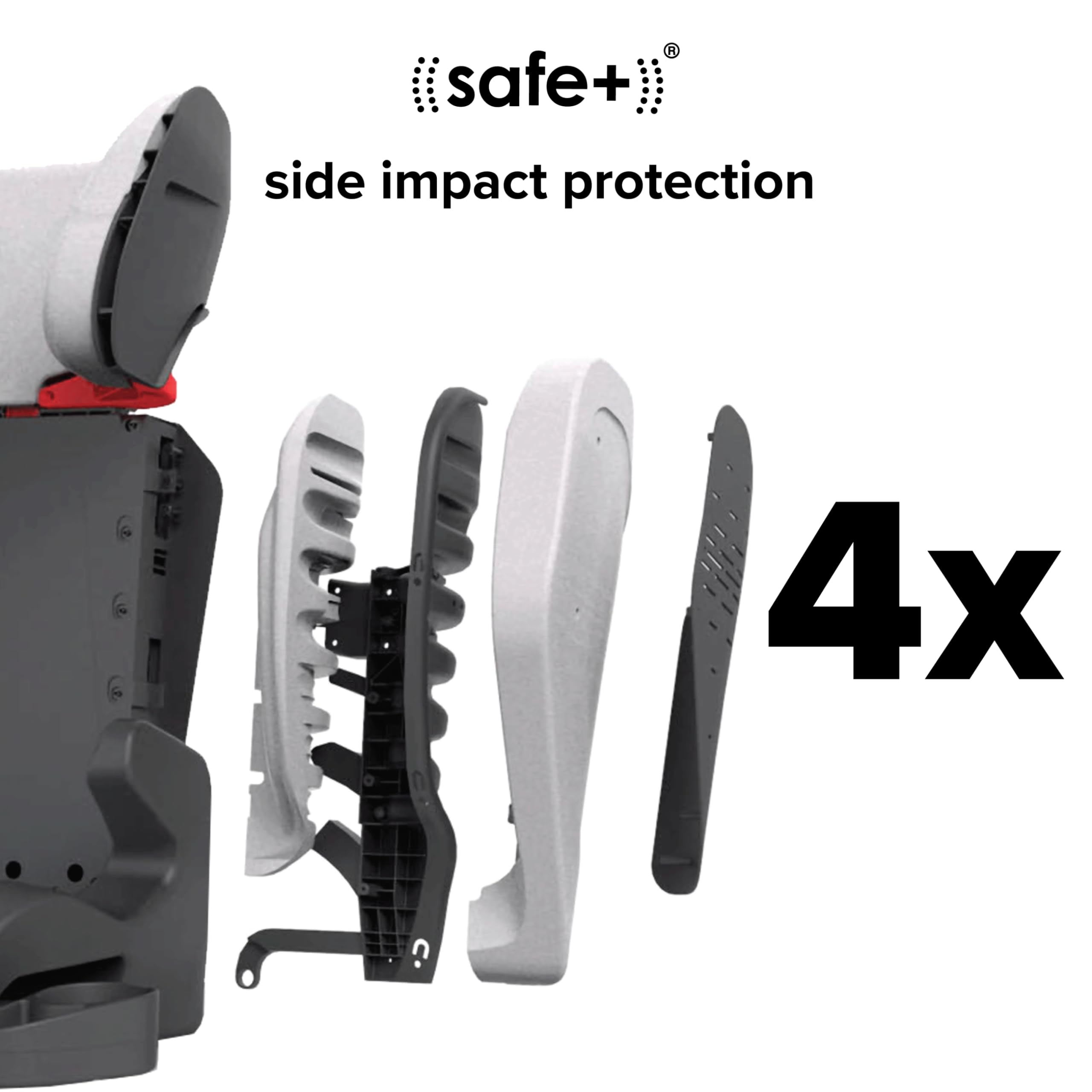 SEALED - Diono Monterey 4DXT Latch, 2-in-1 High Back Booster Car Seat with Expandable Height, Black