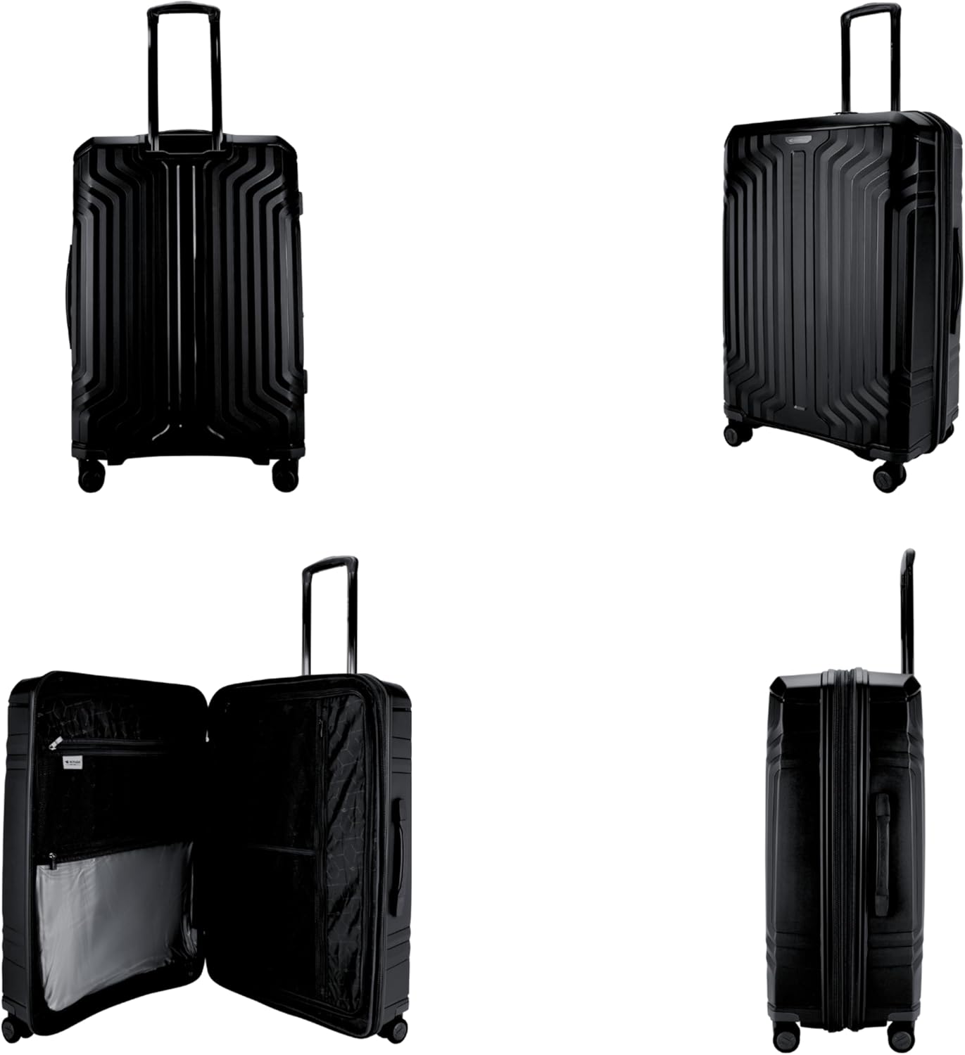 Sonada Unbreakable Luggage Unisex,Double Zipper,Expandable, TSA Lock With 4 Double Silent Wheels (Check in 28-Inch) (Black)