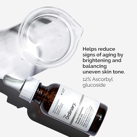 The Ordinary Ascorbyl Glucoside Solution 12%, Vitamin C Serum for Even Skin Tone and Antioxidant Protection, 1 Fl Oz