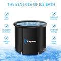 Vsport ice bath tub for athletes, Multi-Layer Portable cold Plunge Tub, Sport Recovery Cold Bath, Ice Bath Tubs cold pack, Foldable Cold Bath Tub with Cover，85 Gallon（model L：30”*30”*30”）