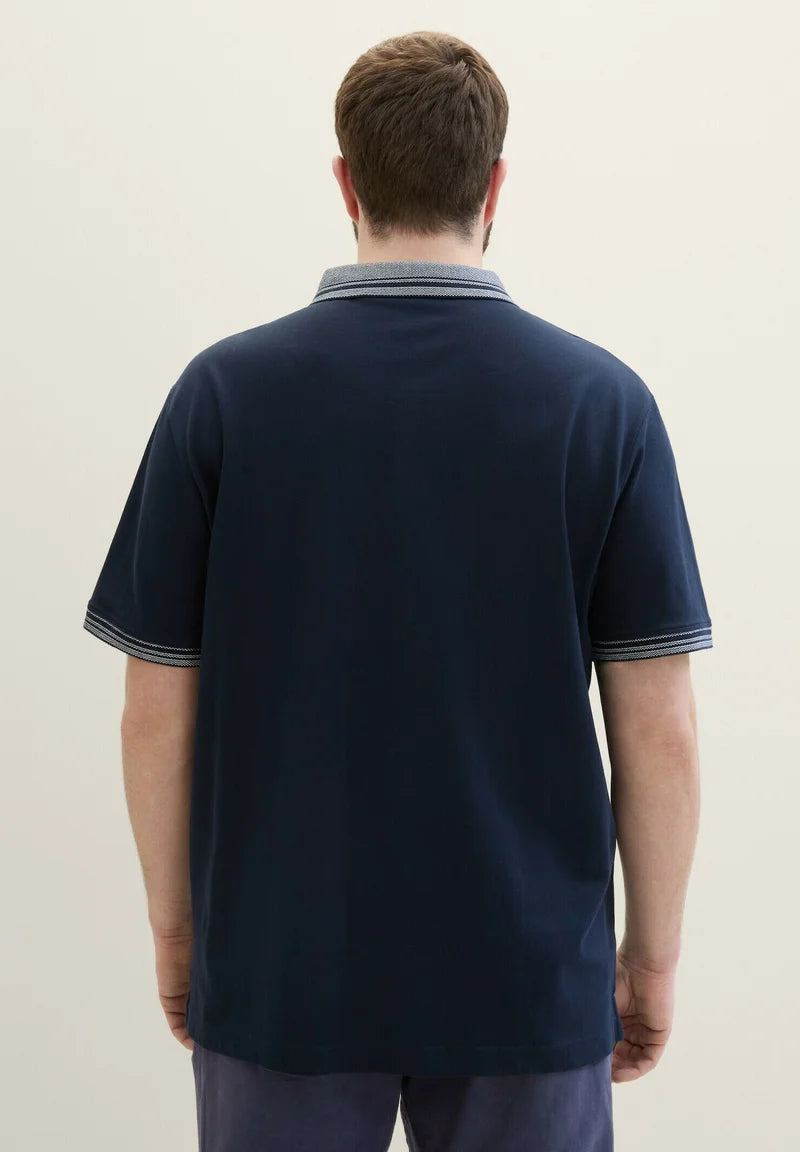 TOM TAILOR PLUS - MIT LOGO PRINT - Polo Shirt - Sky Captain Blue