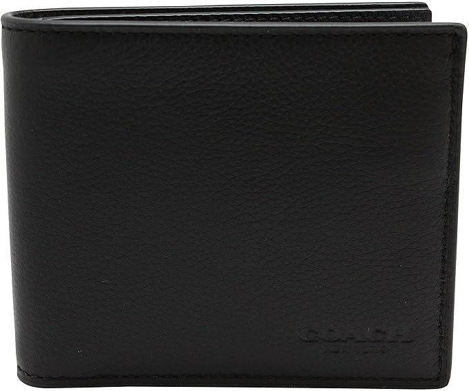 Coach Men's ID Billfold Wallet Black single whith out box