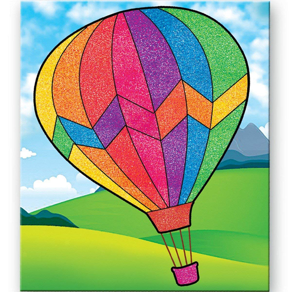 Suggested Name: Toykraftt Sand Art Pictures - Aircraft & Hot Air Balloon Craft Kit for Kids