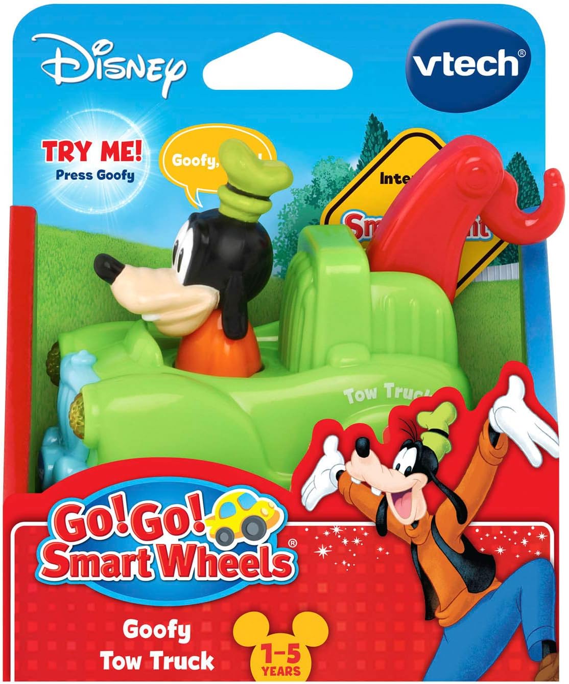 VTech Go! Go! Smart Wheels - Disney Goofy Tow Truck, Green