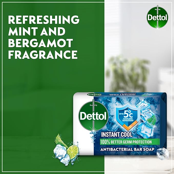 Dettol Instant Cool Anti-Bacterial Soap 100g