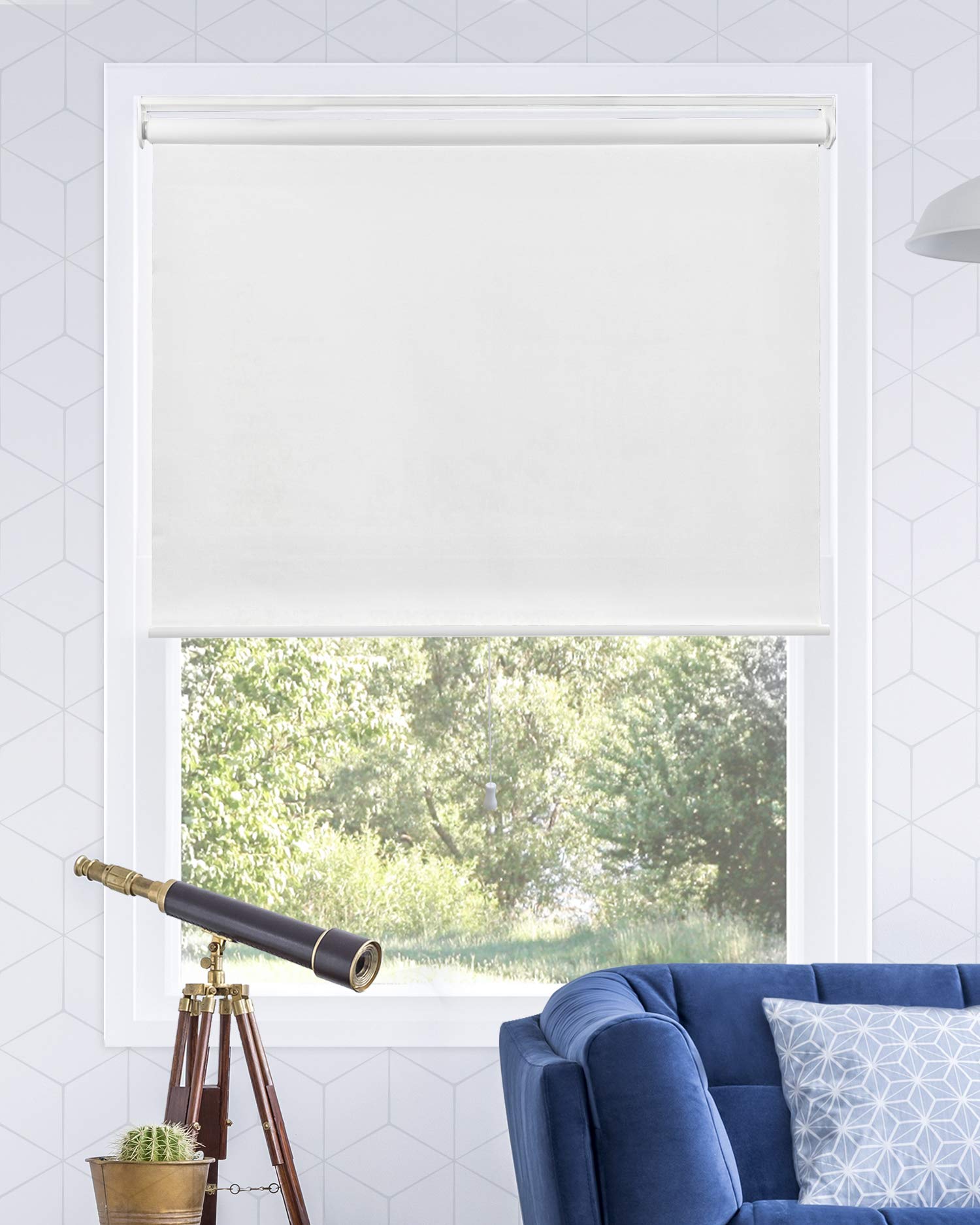 CHICOLOGY Roller Window Shades, Urban White (Light Filtering), 142 cm (W) x 182 cm (H)