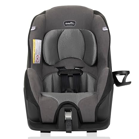 Roll over image to zoom in Evenflo Tribute LX 2-in-1 Lightweight Convertible Car Seat, Travel Friendly (Saturn Gray) - D