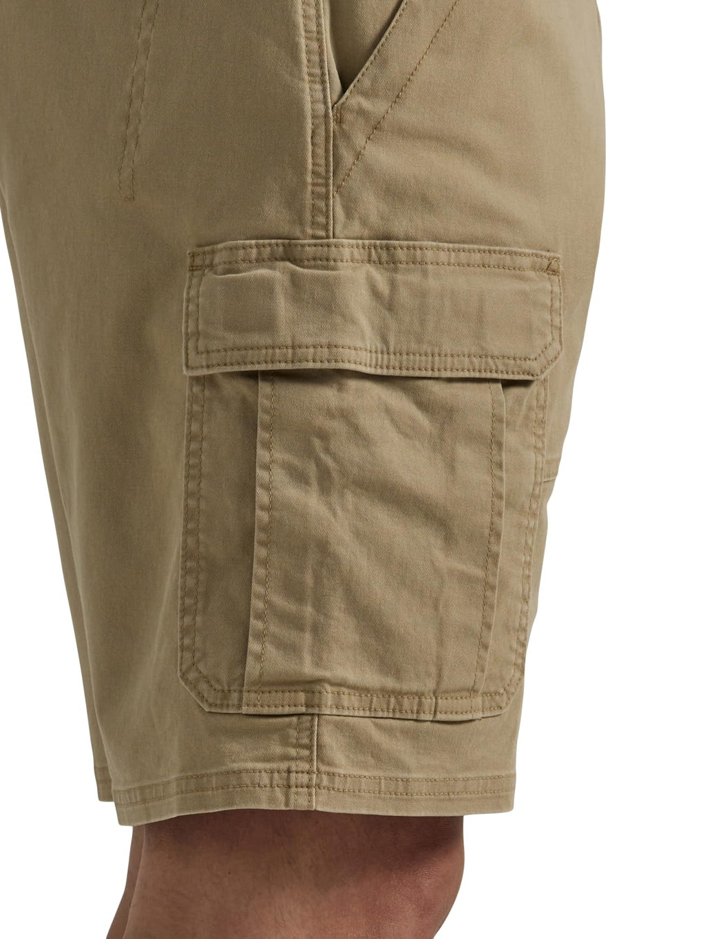SIZE: 34 - Wrangler Authentics Men's Classic Relaxed Fit Stretch Cargo Short, Grain Twill
