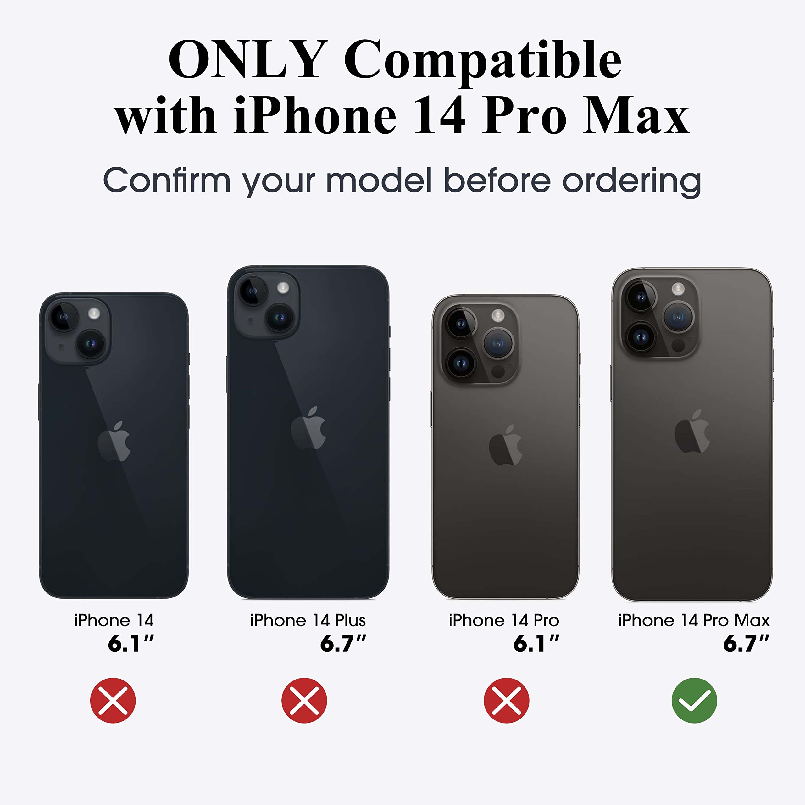 جراب LOMILIO المغناطيسي لهاتف iPhone 14 Pro Max من MagSafe [مغناطيس N52 القوي رقم 1] شفاف غير لامع [حماية من الدرجة العسكرية] للنساء والفتيات والرجال جراب هاتف iPhone 14 Pro Max (6.7 بوصة) - أرجواني غامق