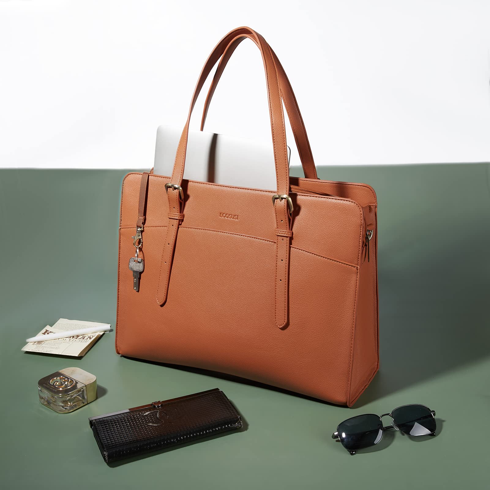 ECOSUSI Laptop Bag for Women  39.62 cm Tote Bag Work Bag Briefcase Handbag Shoulder Bag for Office