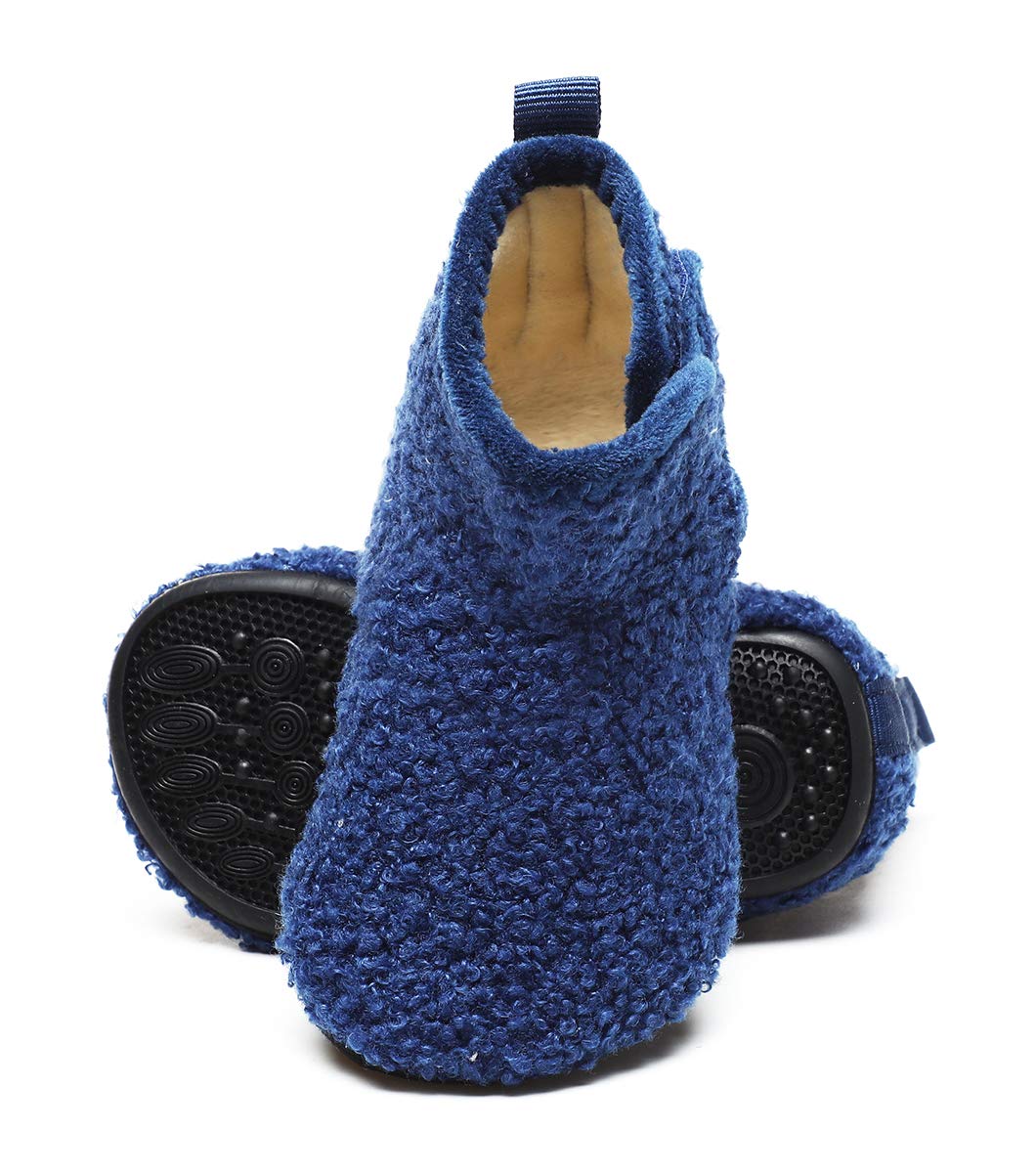 Toddler Kids Winter Warm Fuzzy House Slippers Bootie Lightweight Boys Girls Indoor Home Shoes