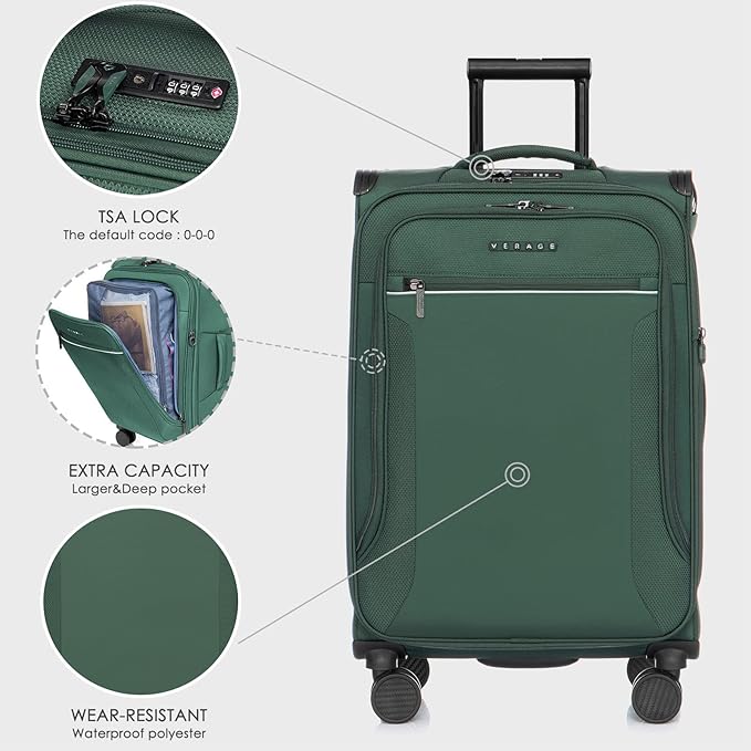 Verage Teldo Softside Expandable Spinner Wheel Luggage