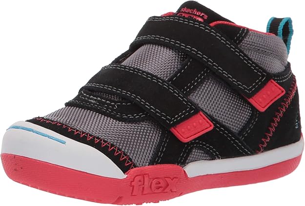 Skechers FLEX PLAY-MID DASH boys Sneaker BLACK AND RED