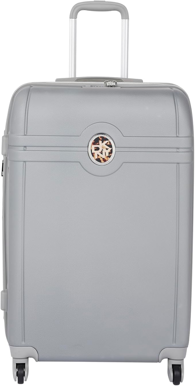 DKNY Charm Silver Luggage Expandable Lightweight Spinner Suitcase with TSA Lock Luggage