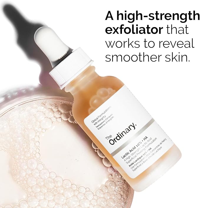 The Ordinary حمض اللاكتيك 10% + حمض الهيالورونيك 2% 30 مل، شفاف