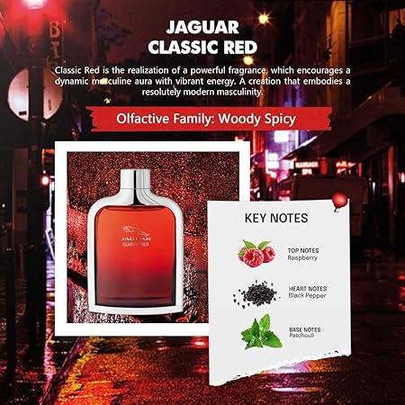 JAGUAR Classic Red for Men Eau de Toilette - 100ml