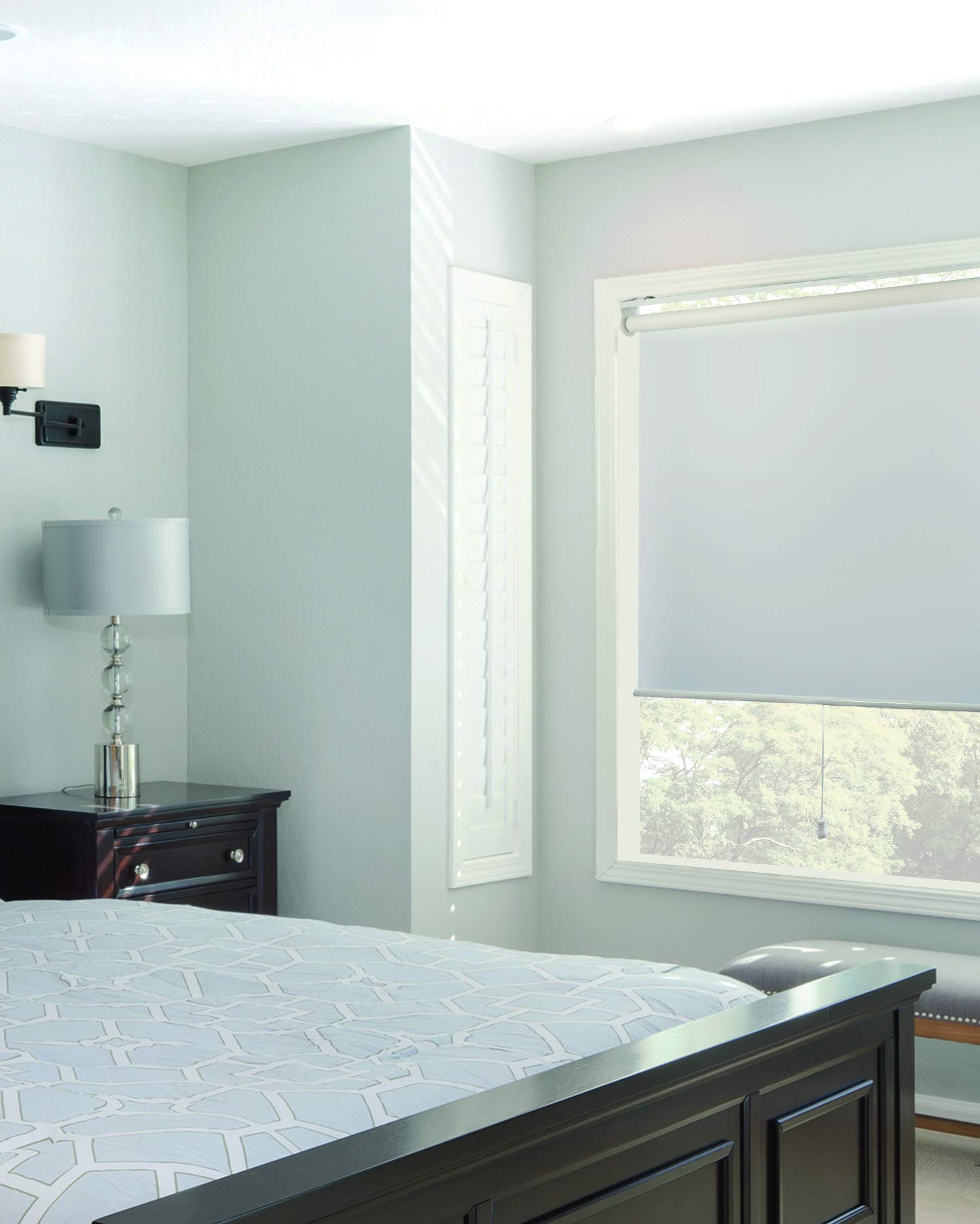 CHICOLOGY Roller Window Shades , Window Blinds , Window Shades for Home , Roller Shades , Window Treatments , Window Blinds Cordless , Door Blinds , Byssus White (Blackout), 27"W X 72"H 27"W X 72"H Byssus White (Blackout)