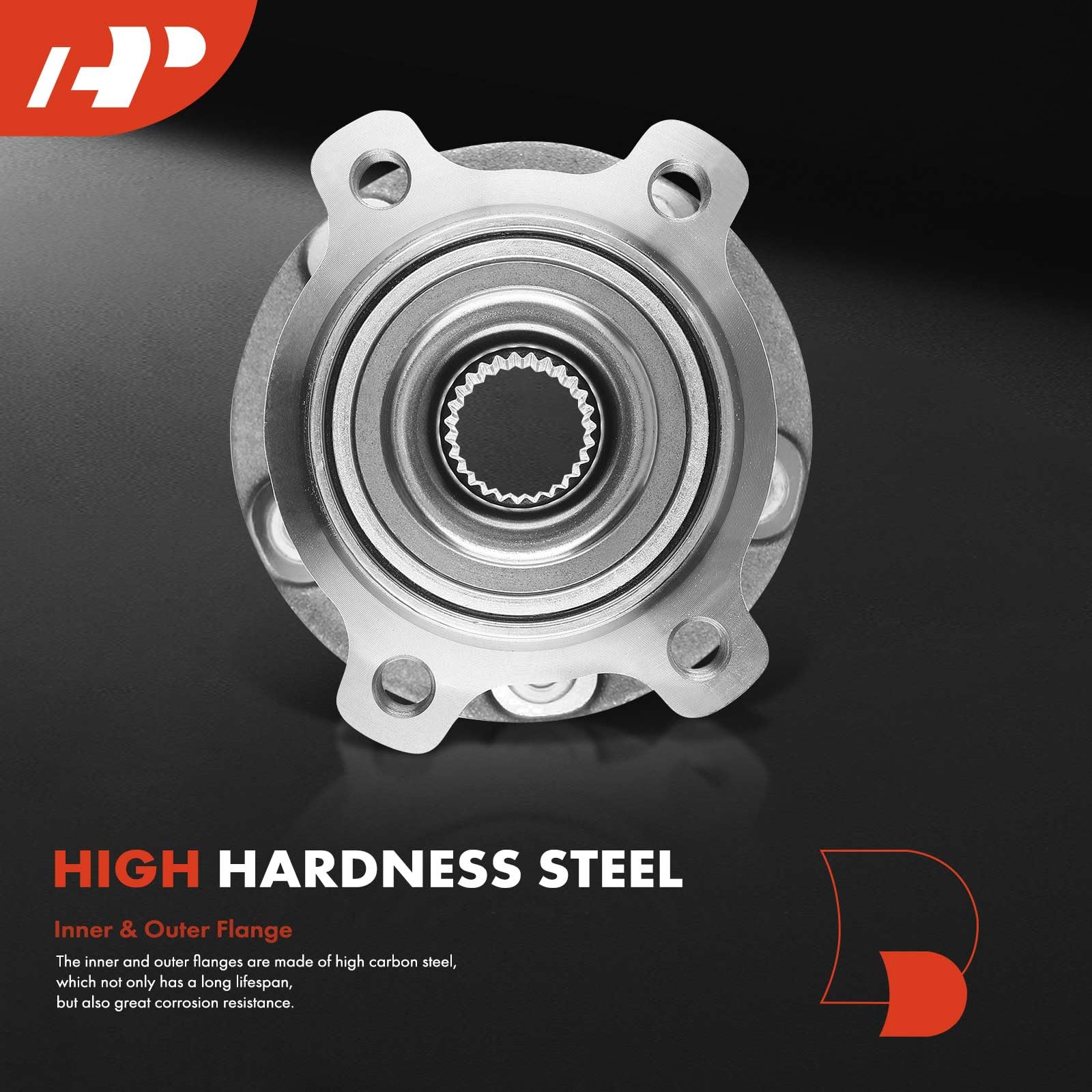 A-Premium 2 x Rear Wheel Bearing and Hub Assembly with 5-Lug Compatible with Ford Escape 2013-2019 & Lincoln MKC 2015-2019, AWD Only