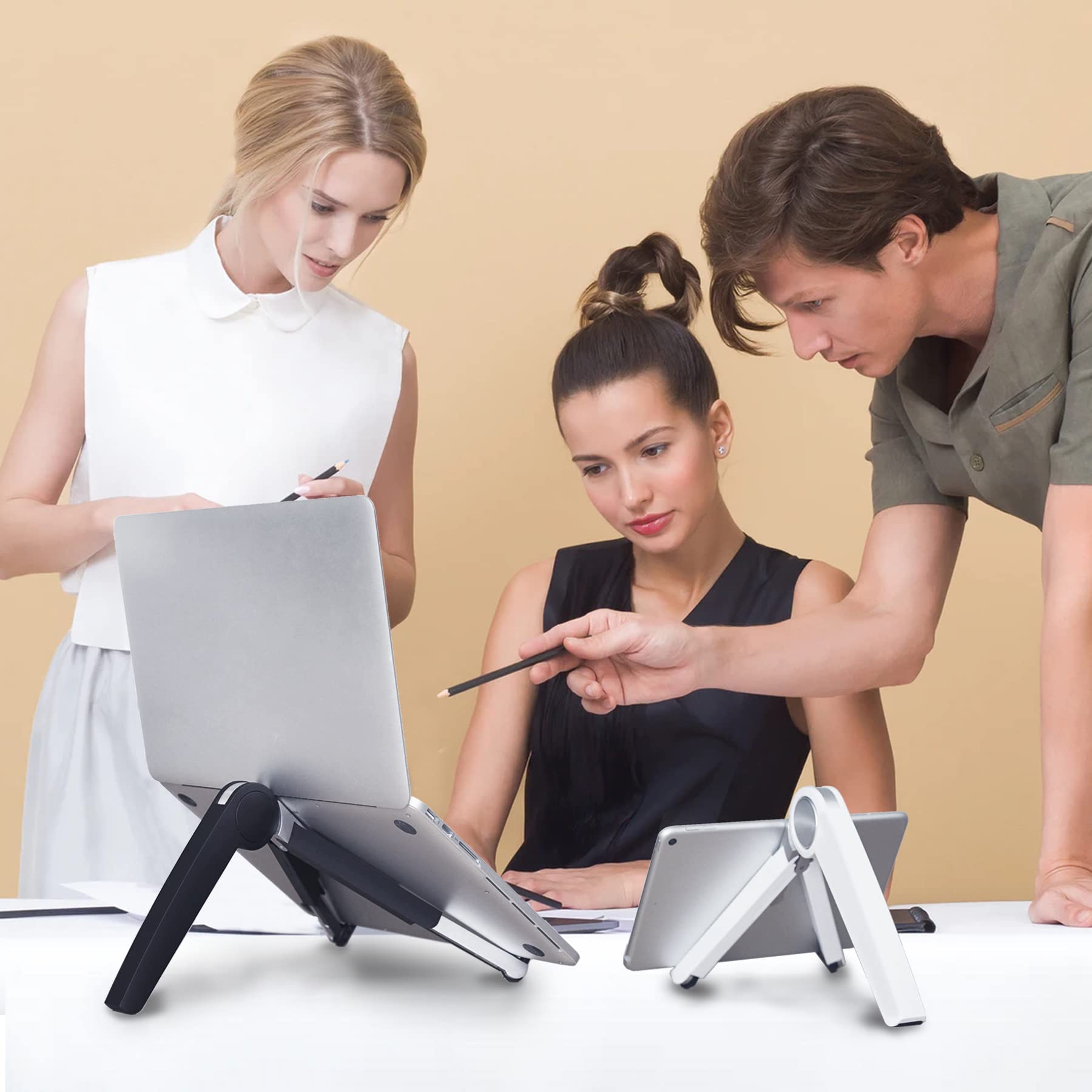 Neowism Laptop Stand for Desk,Adjustable Portable Laptops/ipads Holder(white).