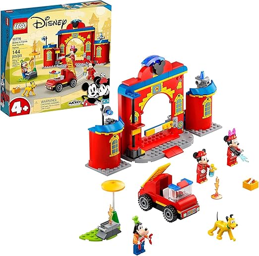 LEGO Disney Mickey and Friends - Mickey & Friends Fire Truck & Station 10776 Construction Kit; Cute Fire Station Play Set New