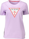 GUESS JEANS W1RI00I3Z11 T-Shirt Short Sleeves Women Purple G4G8 L
