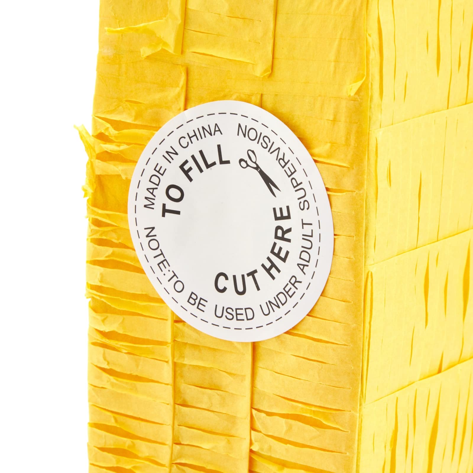 Blue Panda Number 1 Pinata for First Bee Day Party Decorations, Bumblebee, Honeycomb, Honey, and Sunflower Designs, Easy to Fill and Hang (Small, Yellow, 10.8x16.5x3 in)