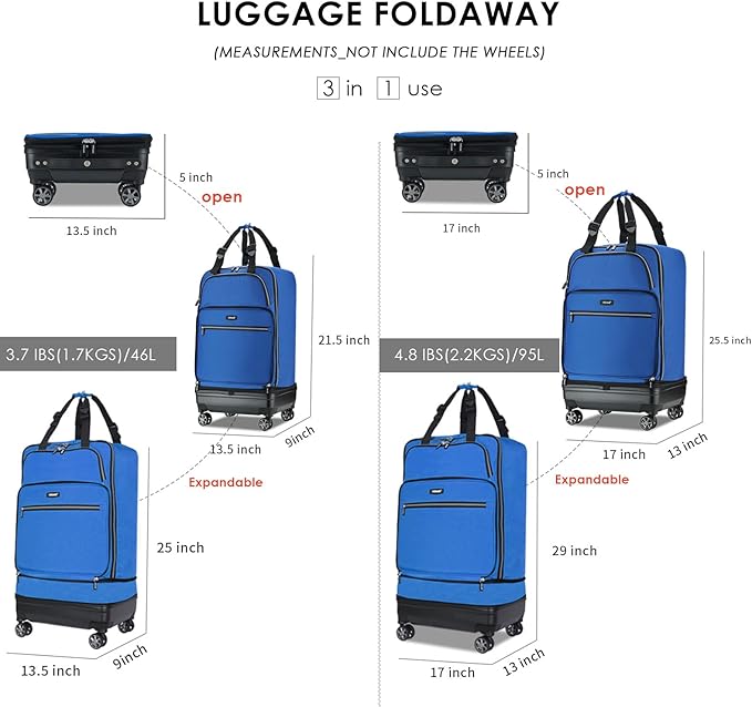 Verage Freeland Large Luggage with X-Large Spinner Wheels, Expandable Hardside Travel Luggage