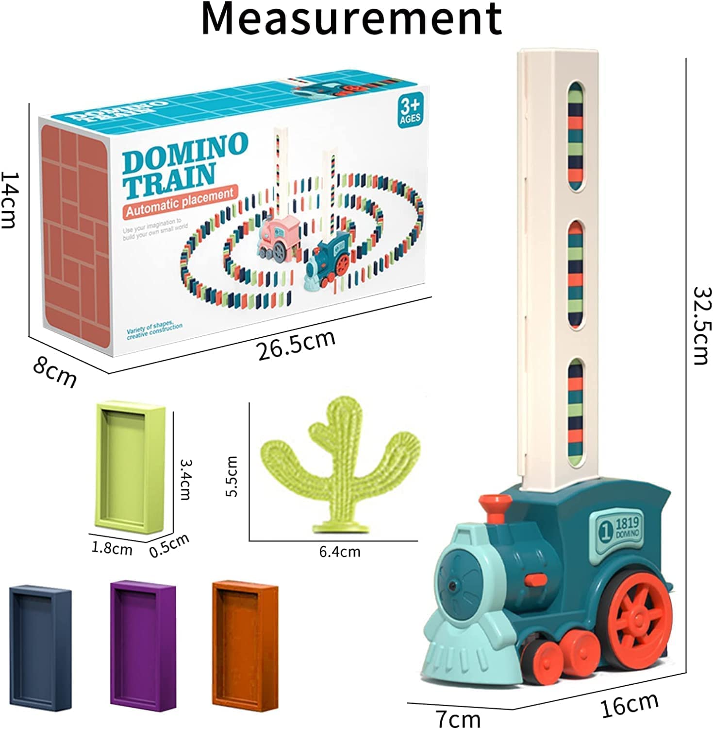 Domino Train Toy Set for Kids - 80pcs, Domino Blocks Set Building and Stacking Toy, Automatic Domino Train Creative Kids Domino Games Gift for Boy Gril Ages 3-12 (Batteries not Included)