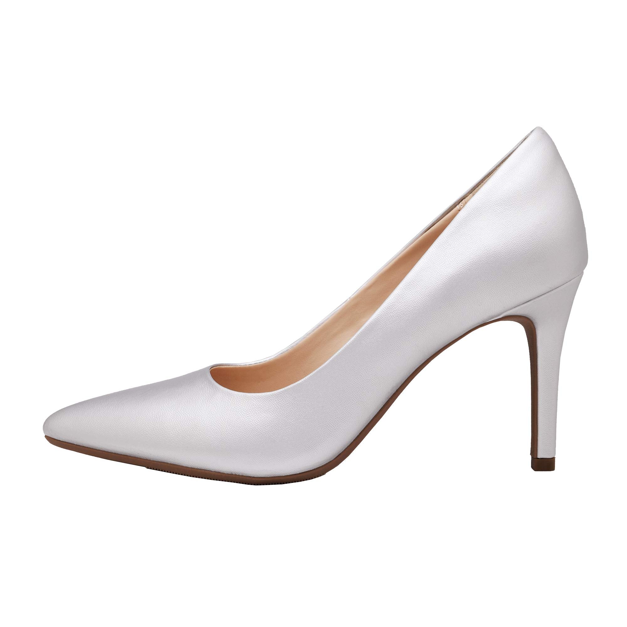 SIZE: 36 - DREAM PAIRS Women's DPU213 High Stiletto Heels Pointed Toe Pumps Shoes, Silver, Size 5.5
