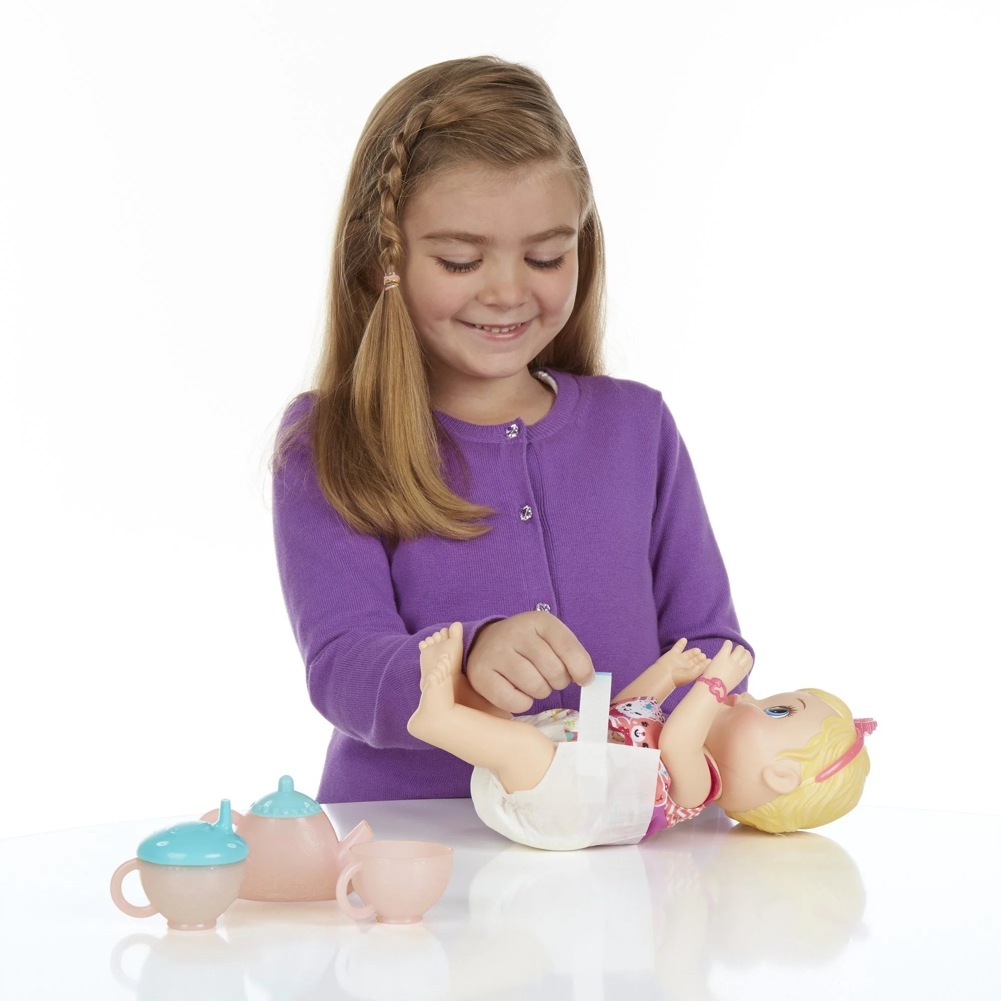 Baby Alive Lil' Sips Baby Has a Tea Party Doll - Blonde Hair