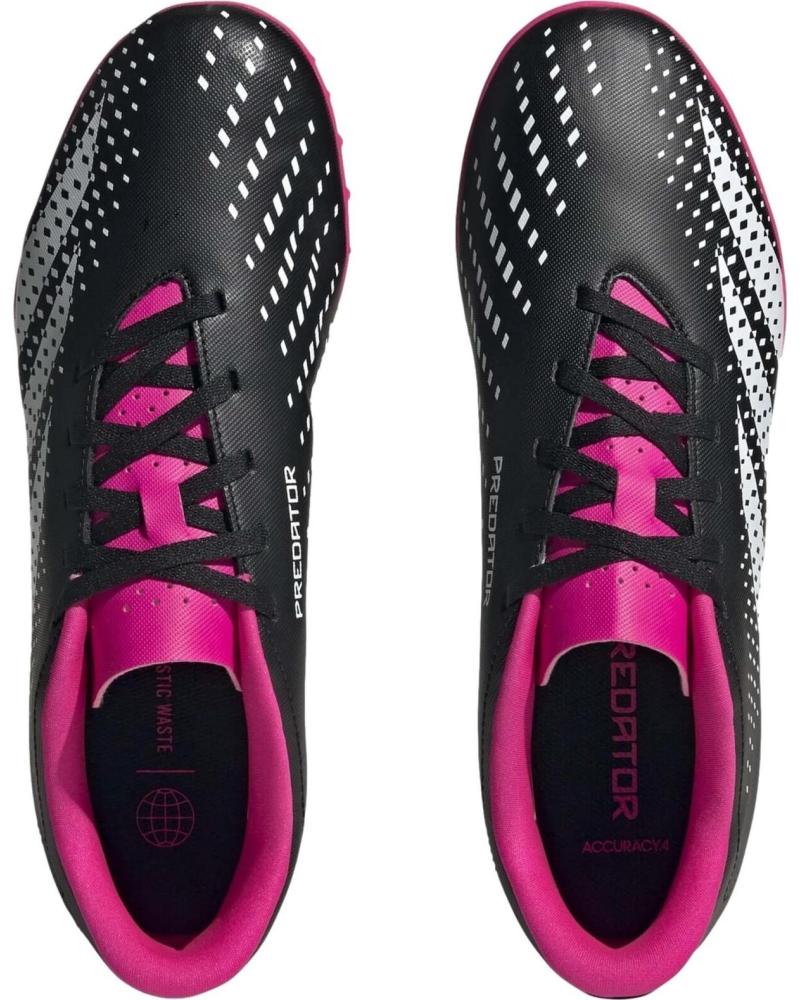 adidas Chuteiras Predator Accuracy .4 Turf Black-White-Shock Pink - GW4647