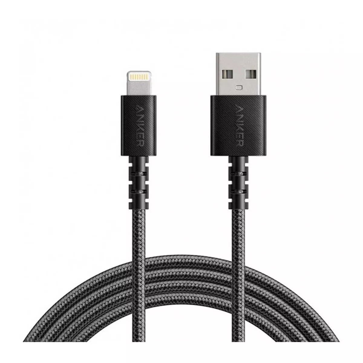 Anker PowerLine Select+ USB-A Cable with Lightning Connector 3ft A8012H12 - Black